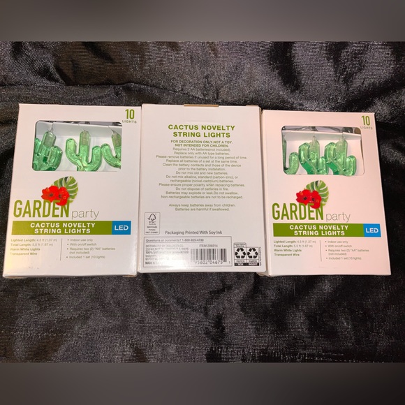 LED Cactus Novelty String Lights - 3 sets - Picture 2 of 3